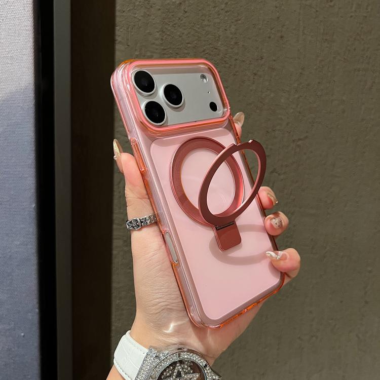 Transparenter Bunter Metallring-Halter MagSafe Handyhülle, Für iPhone 17 Pro Max, Für iPhone 17 Pro, Für iPhone 17, Für iPhone Air, Für iPhone 16 Pro Max, Für iPhone 16 Pro, Für iPhone 16 Plus, Für iPhone 16