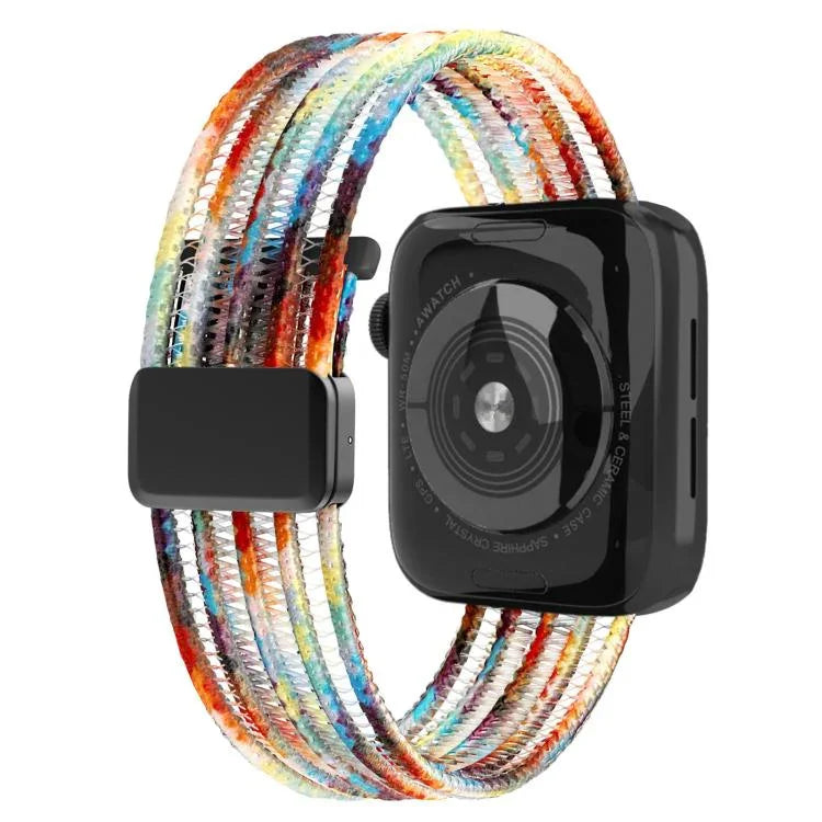 Breathable Nylon Fish Line Watch Band, For Apple Watch 46mm / 49mm / 45mm / 44mm, For Apple Watch S11 42mm / 41mm / 40mm / 38mm