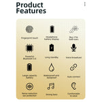 V19S Bluetooth 5.0 Business Style Fingerprint Touch Bluetooth Earphone