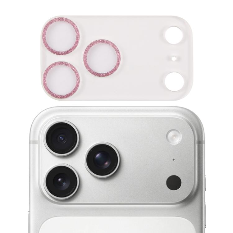 Glitter Ring Tempered Glass Camera Lens Film, For iPhone 17 Pro Max, For iPhone 17 Pro