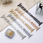 xDfind Armband „Flowing Swirls Diamond Metal“ für Apple Watch 42 / 44 / 45 / 46 / 49 mm, Apple Watch 38 / 40 / 41 / S11 42 mm