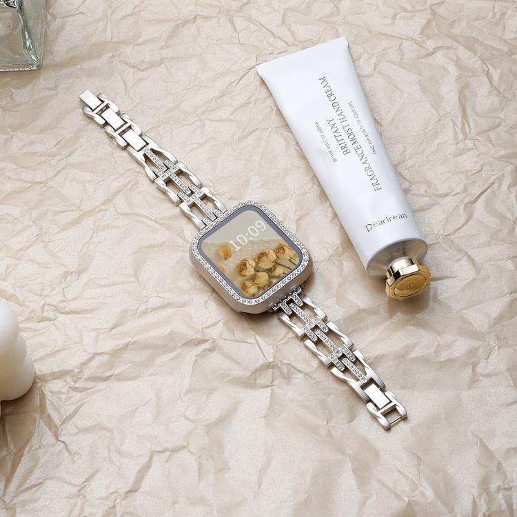 xDfind Armband „Flowing Swirls Diamond Metal“ für Apple Watch 42 / 44 / 45 / 46 / 49 mm, Apple Watch 38 / 40 / 41 / S11 42 mm