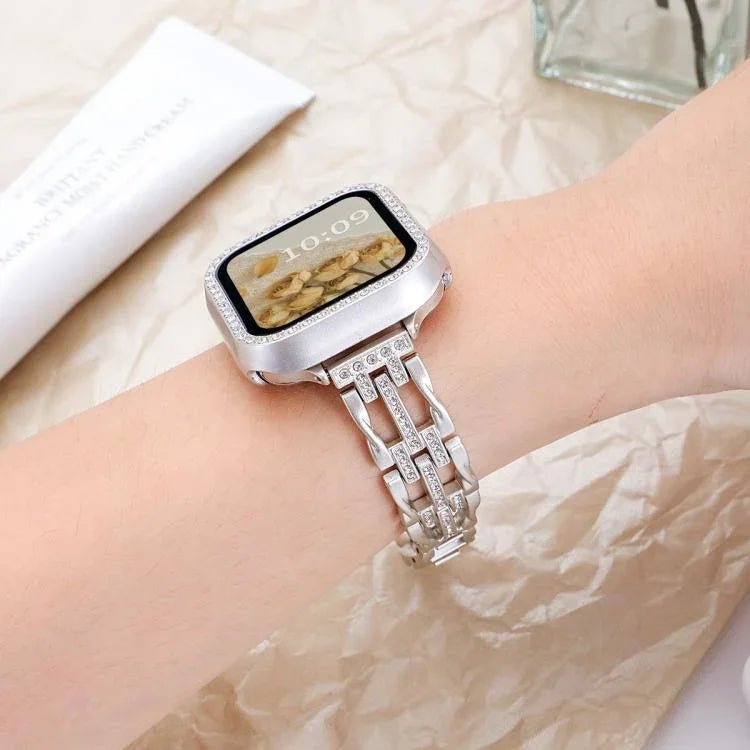 xDfind Armband „Flowing Swirls Diamond Metal“ für Apple Watch 42 / 44 / 45 / 46 / 49 mm, Apple Watch 38 / 40 / 41 / S11 42 mm