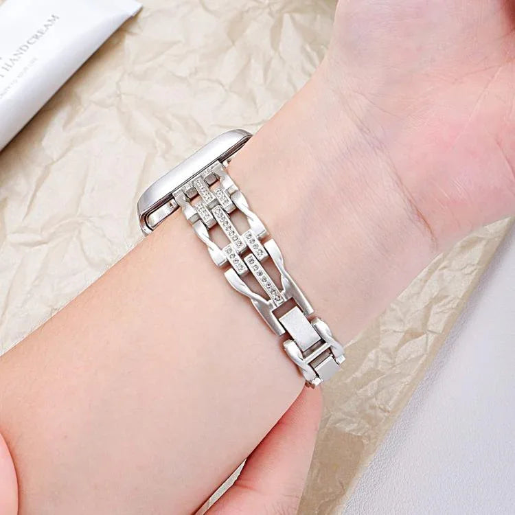 xDfind Armband „Flowing Swirls Diamond Metal“ für Apple Watch 42 / 44 / 45 / 46 / 49 mm, Apple Watch 38 / 40 / 41 / S11 42 mm