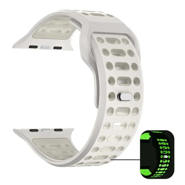 xDfind Two Color Silicone Sport Breathable Watch Band, For Apple Watch 46mm / 49mm / 45mm / 44mm