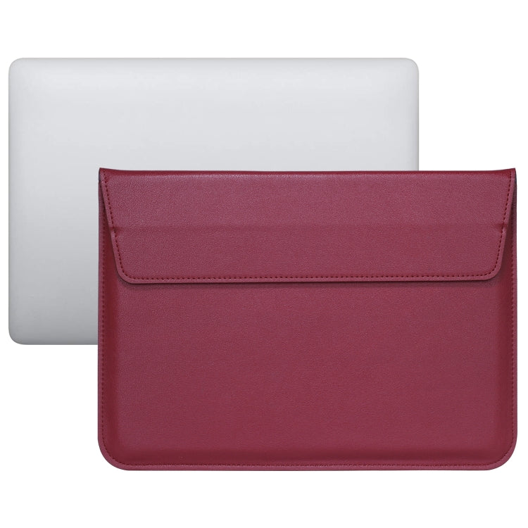 PU-Leder ultradünne Umschlagtasche mit Ständerfunktion, Laptoptasche, Für MacBook Air / Pro 11 Zoll, Für MacBook Air / Pro 13 Zoll, Für MacBook Air / Pro 15 Zoll