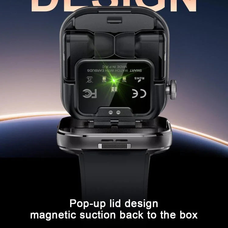 T99 Smartwatch mit 2,02-Zoll-Quadratbildschirm, Bluetooth-Kopfhörer, IP67 wasserdicht, unterstützt Blutsauerstoffmessung