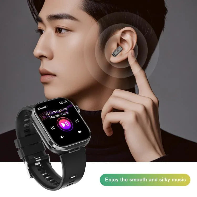 T99 Smartwatch mit 2,02-Zoll-Quadratbildschirm, Bluetooth-Kopfhörer, IP67 wasserdicht, unterstützt Blutsauerstoffmessung