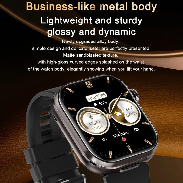 T99 Smartwatch mit 2,02-Zoll-Quadratbildschirm, Bluetooth-Kopfhörer, IP67 wasserdicht, unterstützt Blutsauerstoffmessung