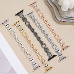 xDfind Armband aus Metall mit Diamanten in Form eines roten Pandas, passend für Apple Watch 42 / 44 / 45 / 46 / 49 mm, Apple Watch 38 / 40 / 41 / S11 42 mm