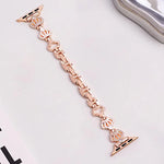 xDfind Kronen-Kettenarmband mit Diamanten, Metallarmband für Apple Watch 42 / 44 / 45 / 46 / 49 mm, für Apple Watch 38 / 40 / 41 / S11 42 mm