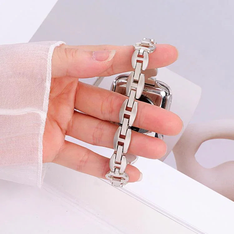 xDfind Kronen-Kettenarmband mit Diamanten, Metallarmband für Apple Watch 42 / 44 / 45 / 46 / 49 mm, für Apple Watch 38 / 40 / 41 / S11 42 mm