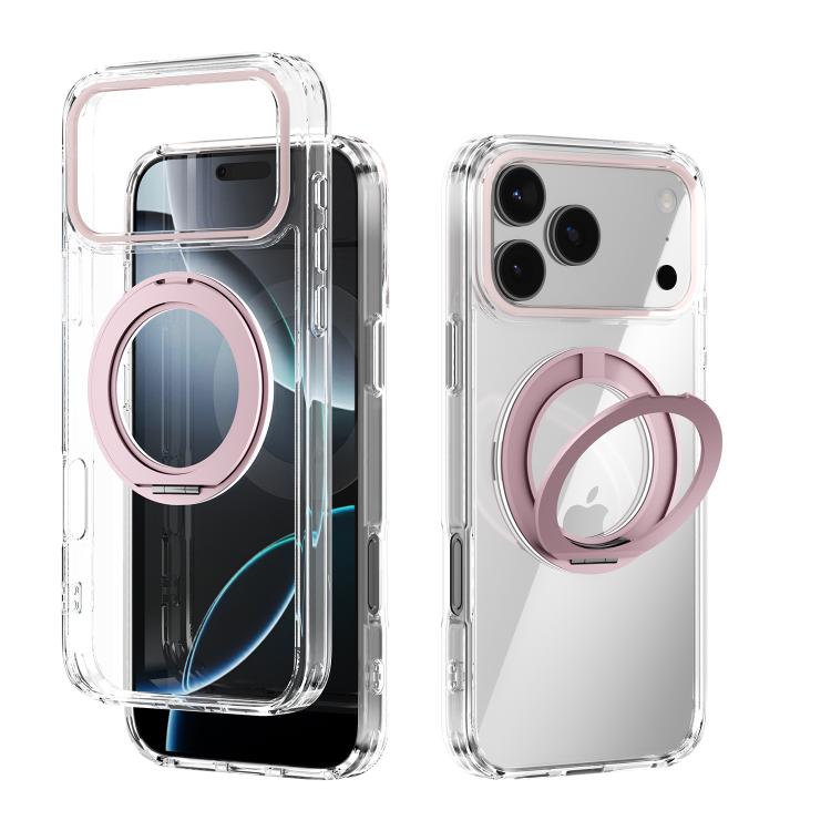 ABEEL MagSafe Q-LUCK Pivot-Halterung Transparente Handyhülle, Für iPhone 17 Pro Max, Für iPhone 17 Pro, Für iPhone 17, Für iPhone Air, Für iPhone 16 Pro Max, Für iPhone 16 Pro, Für iPhone 16 Plus, Für iPhone 16