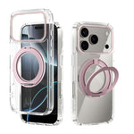 ABEEL MagSafe Q-LUCK Pivot-Halterung Transparente Handyhülle, Für iPhone 17 Pro Max, Für iPhone 17 Pro, Für iPhone 17, Für iPhone Air, Für iPhone 16 Pro Max, Für iPhone 16 Pro, Für iPhone 16 Plus, Für iPhone 16