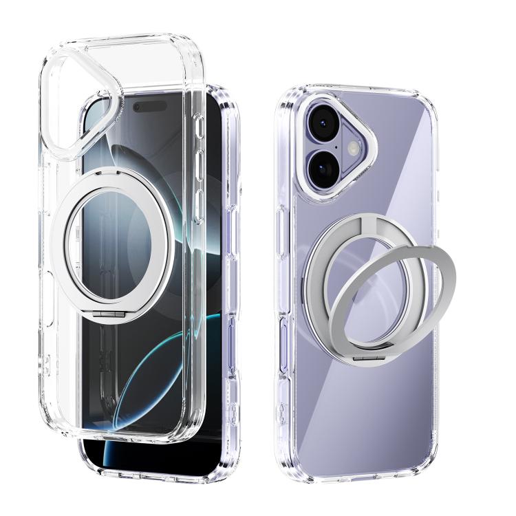 ABEEL MagSafe Q-LUCK Pivot-Halterung Transparente Handyhülle, Für iPhone 17 Pro Max, Für iPhone 17 Pro, Für iPhone 17, Für iPhone Air, Für iPhone 16 Pro Max, Für iPhone 16 Pro, Für iPhone 16 Plus, Für iPhone 16