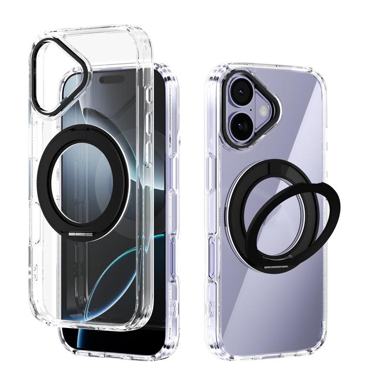ABEEL MagSafe Q-LUCK Pivot-Halterung Transparente Handyhülle, Für iPhone 17 Pro Max, Für iPhone 17 Pro, Für iPhone 17, Für iPhone Air, Für iPhone 16 Pro Max, Für iPhone 16 Pro, Für iPhone 16 Plus, Für iPhone 16