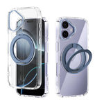 ABEEL MagSafe Q-LUCK Pivot-Halterung Transparente Handyhülle, Für iPhone 17 Pro Max, Für iPhone 17 Pro, Für iPhone 17, Für iPhone Air, Für iPhone 16 Pro Max, Für iPhone 16 Pro, Für iPhone 16 Plus, Für iPhone 16