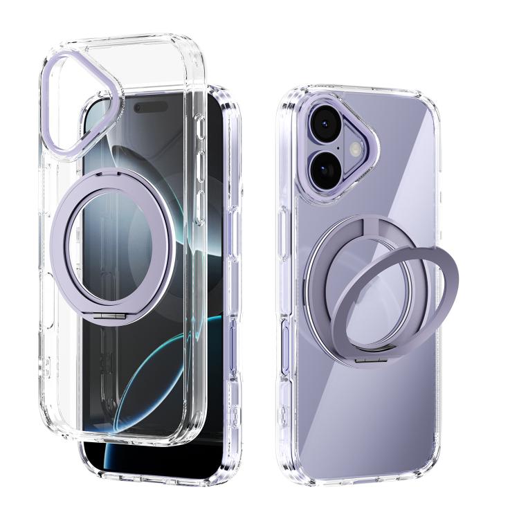 ABEEL MagSafe Q-LUCK Pivot-Halterung Transparente Handyhülle, Für iPhone 17 Pro Max, Für iPhone 17 Pro, Für iPhone 17, Für iPhone Air, Für iPhone 16 Pro Max, Für iPhone 16 Pro, Für iPhone 16 Plus, Für iPhone 16