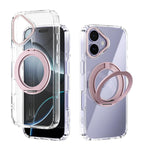 ABEEL MagSafe Q-LUCK Pivot-Halterung Transparente Handyhülle, Für iPhone 17 Pro Max, Für iPhone 17 Pro, Für iPhone 17, Für iPhone Air, Für iPhone 16 Pro Max, Für iPhone 16 Pro, Für iPhone 16 Plus, Für iPhone 16