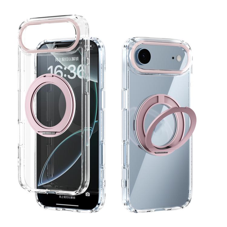 ABEEL MagSafe Q-LUCK Pivot-Halterung Transparente Handyhülle, Für iPhone 17 Pro Max, Für iPhone 17 Pro, Für iPhone 17, Für iPhone Air, Für iPhone 16 Pro Max, Für iPhone 16 Pro, Für iPhone 16 Plus, Für iPhone 16