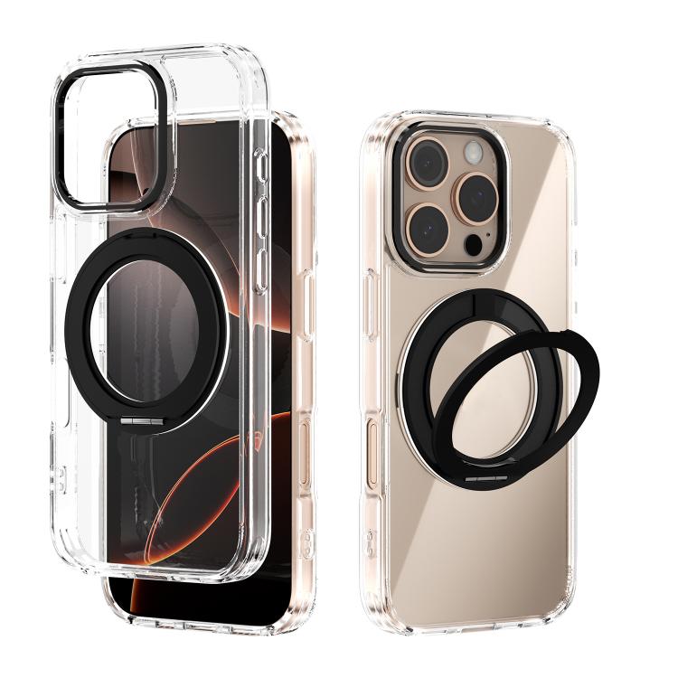 ABEEL MagSafe Q-LUCK Pivot-Halterung Transparente Handyhülle, Für iPhone 17 Pro Max, Für iPhone 17 Pro, Für iPhone 17, Für iPhone Air, Für iPhone 16 Pro Max, Für iPhone 16 Pro, Für iPhone 16 Plus, Für iPhone 16