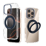 ABEEL MagSafe Q-LUCK Pivot-Halterung Transparente Handyhülle, Für iPhone 17 Pro Max, Für iPhone 17 Pro, Für iPhone 17, Für iPhone Air, Für iPhone 16 Pro Max, Für iPhone 16 Pro, Für iPhone 16 Plus, Für iPhone 16