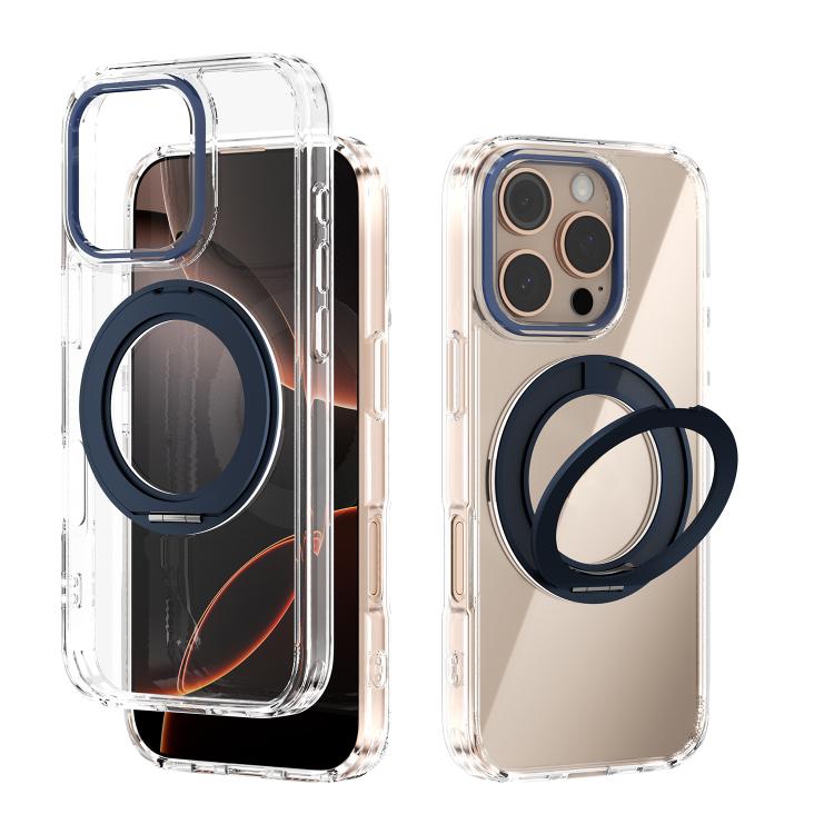 ABEEL MagSafe Q-LUCK Pivot-Halterung Transparente Handyhülle, Für iPhone 17 Pro Max, Für iPhone 17 Pro, Für iPhone 17, Für iPhone Air, Für iPhone 16 Pro Max, Für iPhone 16 Pro, Für iPhone 16 Plus, Für iPhone 16
