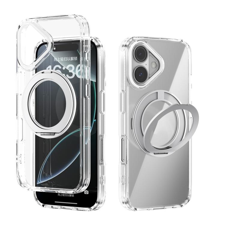 ABEEL MagSafe Q-LUCK Pivot-Halterung Transparente Handyhülle, Für iPhone 17 Pro Max, Für iPhone 17 Pro, Für iPhone 17, Für iPhone Air, Für iPhone 16 Pro Max, Für iPhone 16 Pro, Für iPhone 16 Plus, Für iPhone 16