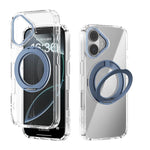 ABEEL MagSafe Q-LUCK Pivot-Halterung Transparente Handyhülle, Für iPhone 17 Pro Max, Für iPhone 17 Pro, Für iPhone 17, Für iPhone Air, Für iPhone 16 Pro Max, Für iPhone 16 Pro, Für iPhone 16 Plus, Für iPhone 16