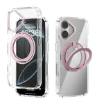 ABEEL MagSafe Q-LUCK Pivot-Halterung Transparente Handyhülle, Für iPhone 17 Pro Max, Für iPhone 17 Pro, Für iPhone 17, Für iPhone Air, Für iPhone 16 Pro Max, Für iPhone 16 Pro, Für iPhone 16 Plus, Für iPhone 16