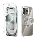 ABEEL MagSafe Q-LUCK Pivot-Halterung Transparente Handyhülle, Für iPhone 15 Pro Max, Für iPhone 15 Pro, Für iPhone 15 Plus, Für iPhone 15, Für iPhone 14 Plus, Für iPhone 14, Für iPhone 14 Pro, Für iPhone 14 Pro Max