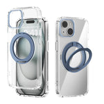 ABEEL MagSafe Q-LUCK Pivot-Halterung Transparente Handyhülle, Für iPhone 15 Pro Max, Für iPhone 15 Pro, Für iPhone 15 Plus, Für iPhone 15, Für iPhone 14 Plus, Für iPhone 14, Für iPhone 14 Pro, Für iPhone 14 Pro Max