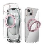 ABEEL MagSafe Q-LUCK Pivot-Halterung Transparente Handyhülle, Für iPhone 15 Pro Max, Für iPhone 15 Pro, Für iPhone 15 Plus, Für iPhone 15, Für iPhone 14 Plus, Für iPhone 14, Für iPhone 14 Pro, Für iPhone 14 Pro Max