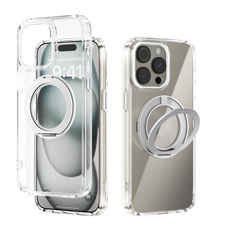 ABEEL MagSafe Q-LUCK Drehhalter transparente Handyhülle, Für iPhone 13 Pro Max, Für iPhone 13 Pro, Für iPhone 13