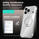 ABEEL MagSafe Q-LUCK Pivot-Halterung Transparente Handyhülle, Für iPhone 15 Pro Max, Für iPhone 15 Pro, Für iPhone 15 Plus, Für iPhone 15, Für iPhone 14 Plus, Für iPhone 14, Für iPhone 14 Pro, Für iPhone 14 Pro Max