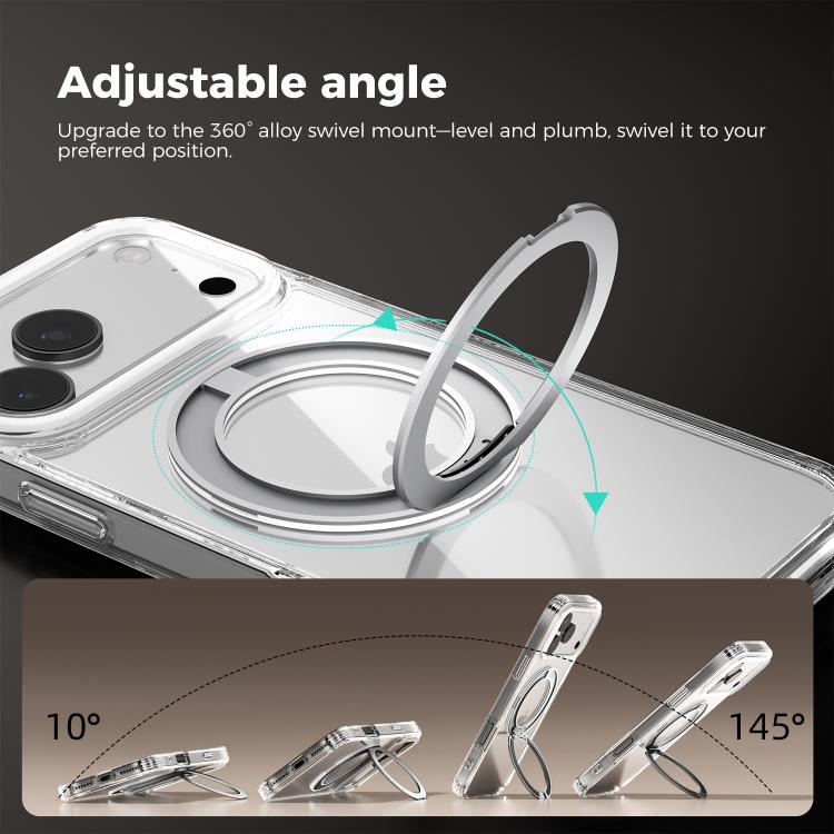 ABEEL MagSafe Q-LUCK Pivot-Halterung Transparente Handyhülle, Für iPhone 17 Pro Max, Für iPhone 17 Pro, Für iPhone 17, Für iPhone Air, Für iPhone 16 Pro Max, Für iPhone 16 Pro, Für iPhone 16 Plus, Für iPhone 16