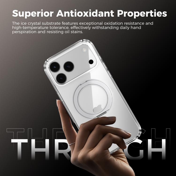 ABEEL MagSafe Q-LUCK Pivot-Halterung Transparente Handyhülle, Für iPhone 17 Pro Max, Für iPhone 17 Pro, Für iPhone 17, Für iPhone Air, Für iPhone 16 Pro Max, Für iPhone 16 Pro, Für iPhone 16 Plus, Für iPhone 16