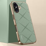 Schlichte Leder PC Handyhülle, Für iPhone 17 Pro Max, Für iPhone 17 Pro, Für iPhone 17, Für iPhone Air