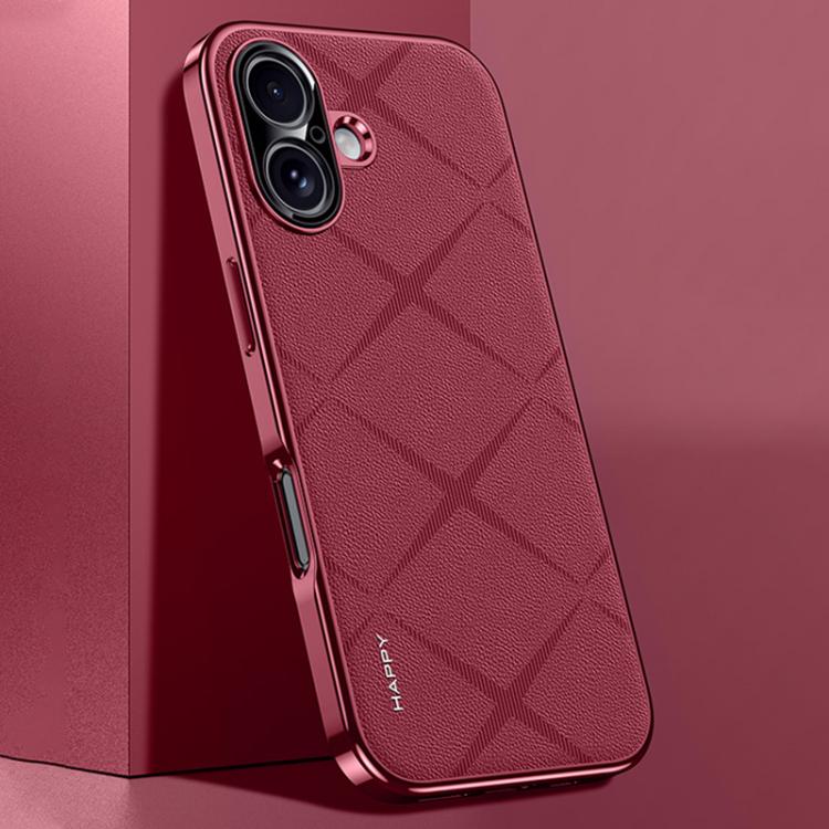 Schlichte Leder PC Handyhülle, Für iPhone 17 Pro Max, Für iPhone 17 Pro, Für iPhone 17, Für iPhone Air