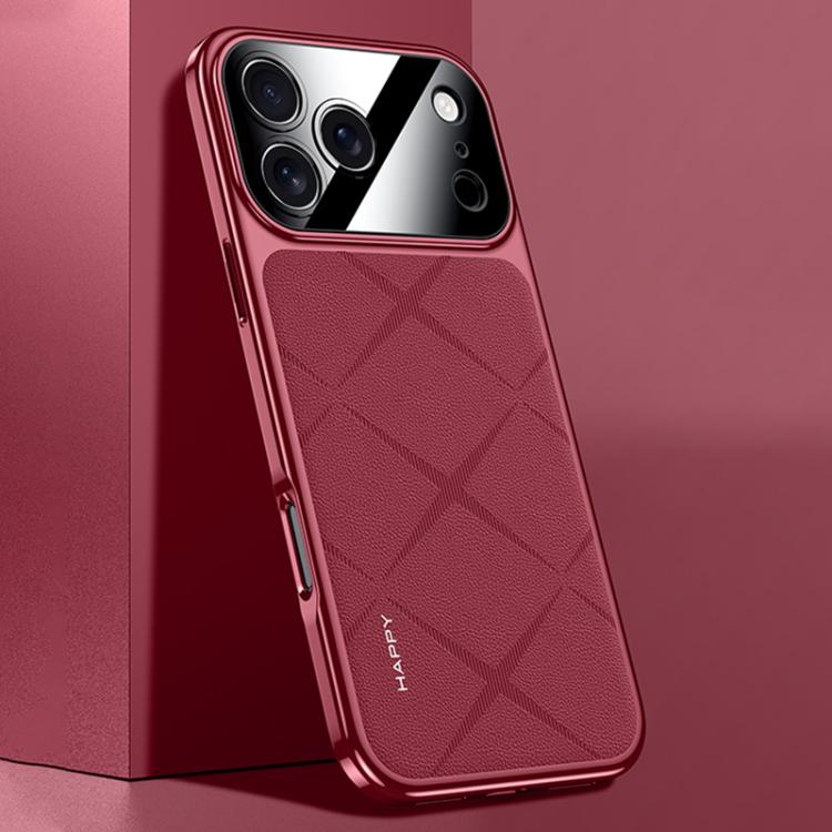 Schlichte Leder PC Handyhülle, Für iPhone 17 Pro Max, Für iPhone 17 Pro, Für iPhone 17, Für iPhone Air