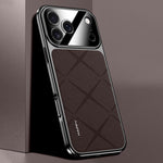 Schlichte Leder PC Handyhülle, Für iPhone 17 Pro Max, Für iPhone 17 Pro, Für iPhone 17, Für iPhone Air