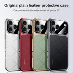 Schlichte Leder PC Handyhülle, Für iPhone 17 Pro Max, Für iPhone 17 Pro, Für iPhone 17, Für iPhone Air