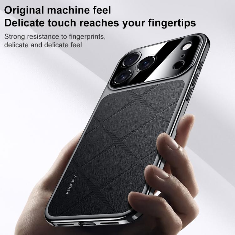 Schlichte Leder PC Handyhülle, Für iPhone 17 Pro Max, Für iPhone 17 Pro, Für iPhone 17, Für iPhone Air