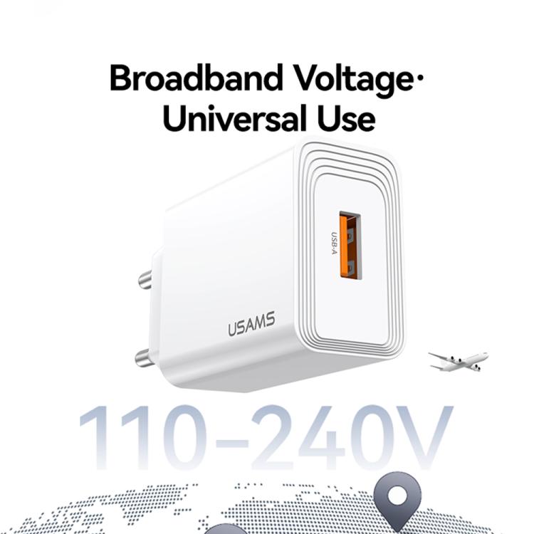 USAMS CC324 T69 QC18W USB-A Single Port Schnellladegerät, CC324