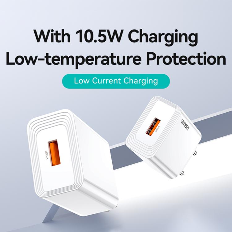 USAMS CC326 T69 10.5W 2.1A Single USB Port Charger, CC326