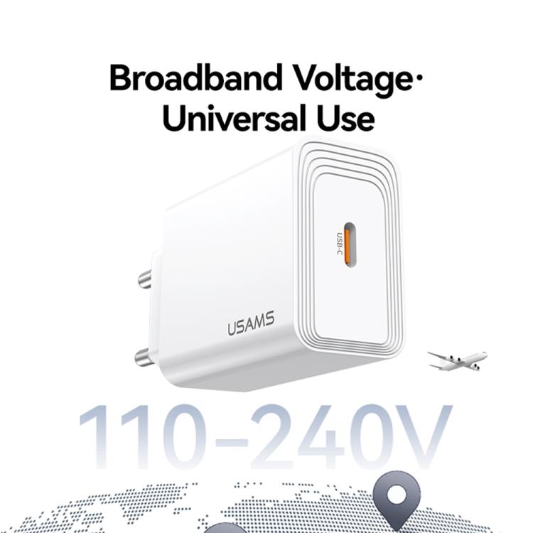 USAMS CC329 T69 PD 30W USB-C / Typ-C Einport-Schnellladegerät, CC329