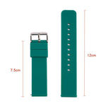Stainless Steel Silver Pin Buckle Solid Color Silicone Waterproof Watch Band, 20mm, 21mm, 22mm