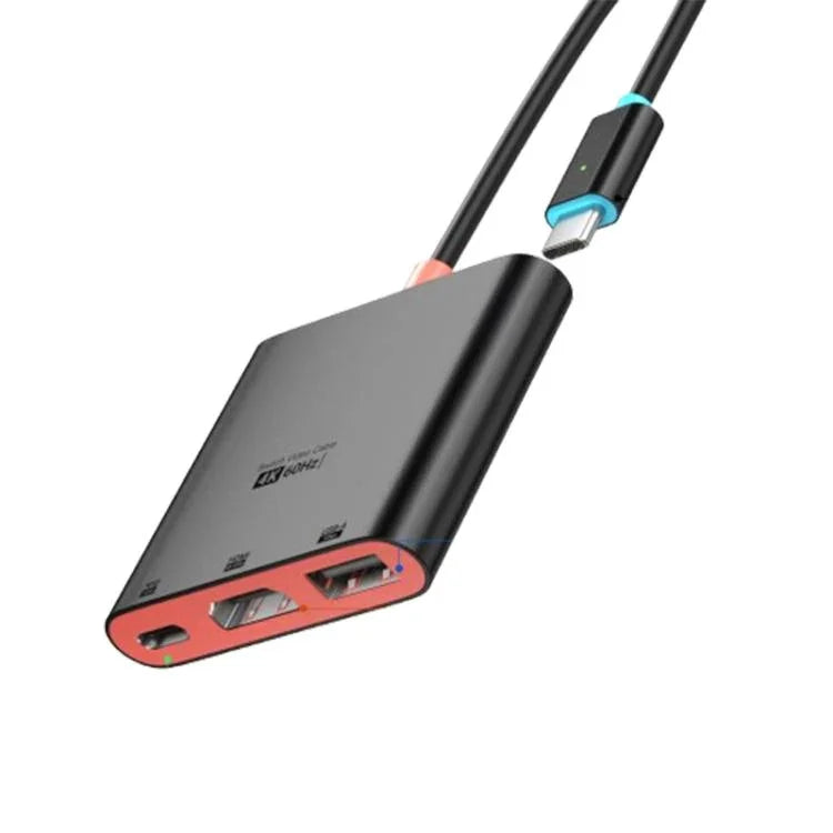 3-in-1 Type-C zu HDMI + USB 3.0 + Type-C PD Ladeanschluss Desktop-Dockingstation, für Nintendo Switch