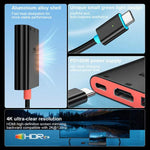 3-in-1 Type-C zu HDMI + USB 3.0 + Type-C PD Ladeanschluss Desktop-Dockingstation, für Nintendo Switch