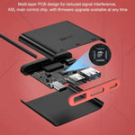 3-in-1 Type-C zu HDMI + USB 3.0 + Type-C PD Ladeanschluss Desktop-Dockingstation, für Nintendo Switch